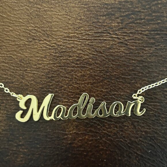 14K Gold Plated Personalized Name Dainty Necklace - Picture 5 of 8